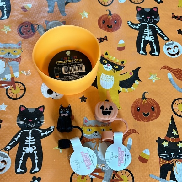 Target Bullseye Halloween Cup Boot Cover Straw Toppers Reusable Tote Bag - Picture 4 of 4